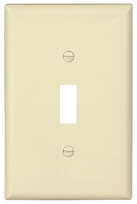 Eaton Wiring Devices PJ1LA Wallplate, 4-7/8 in L, 3-1/8 in W, 1 -Gang, Polycarbonate, Light Almond, High-Gloss, Pack of 25