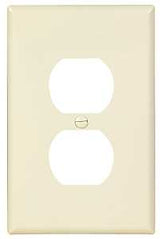 Eaton Wiring Devices PJ8LA Single and Duplex Receptacle Wallplate, 4-7/8 in L, 3-1/8 in W, 1 -Gang, Polycarbonate, Pack of 25
