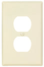 Eaton Wiring Devices PJ8LA Single and Duplex Receptacle Wallplate, 4-7/8 in L, 3-1/8 in W, 1 -Gang, Polycarbonate, Pack of 25