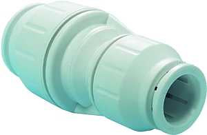 John Guest PEI202820P Reducing Pipe Coupling, 3/4 x 1/2 in, Plastic, 3 to 12 bar Pressure