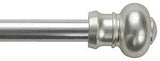 Kenney KN360/19 Cafe Rod, 7/16 in Dia, 28 to 48 in L, Metal, Satin Silver