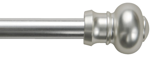 Kenney KN360/19 Cafe Rod, 7/16 in Dia, 28 to 48 in L, Metal, Satin Silver