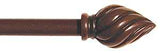 Kenney KN44102 Curtain Rod, 1/2 in Dia, 28 to 48 in L, Plastic, Weathered Brown