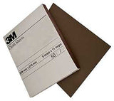 3M 02431 Sandpaper Sheet, 11 in L, 9 in W, Fine, Aluminum Oxide Abrasive, Cloth Backing, Pack of 50