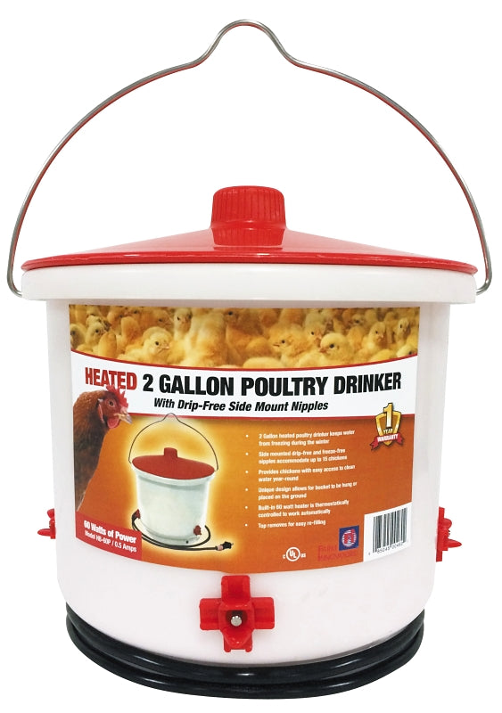 Farm Innovators HB-60P Poultry Drinker, 2 gal