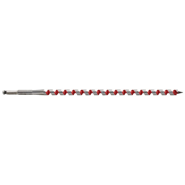Milwaukee 48-13-5560 Ship Auger Bit, 9/16 in Dia, 18 in OAL, Spiral Flute, 7/16 in Dia Shank, Hex Shank