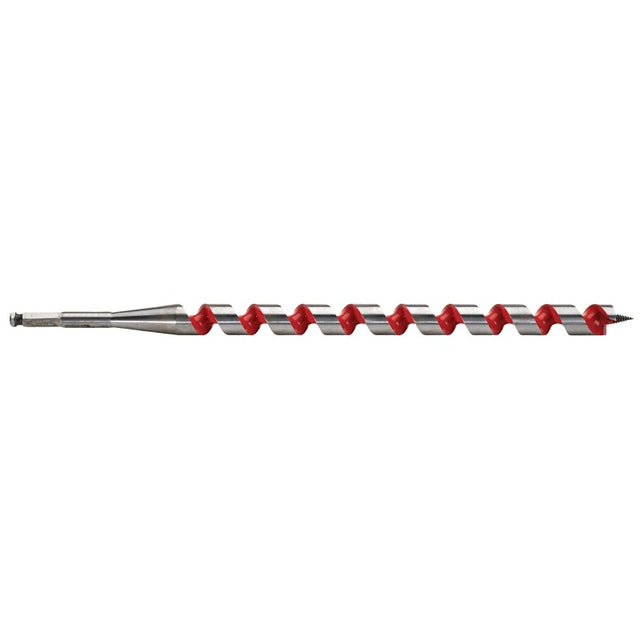 Milwaukee 48-13-5930 Ship Auger Bit, 15/16 in Dia, 18 in OAL, Spiral Flute, 7/16 in Dia Shank, Hex Shank