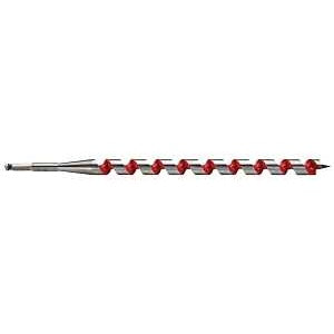 Milwaukee 48-13-5930 Ship Auger Bit, 15/16 in Dia, 18 in OAL, Spiral Flute, 7/16 in Dia Shank, Hex Shank