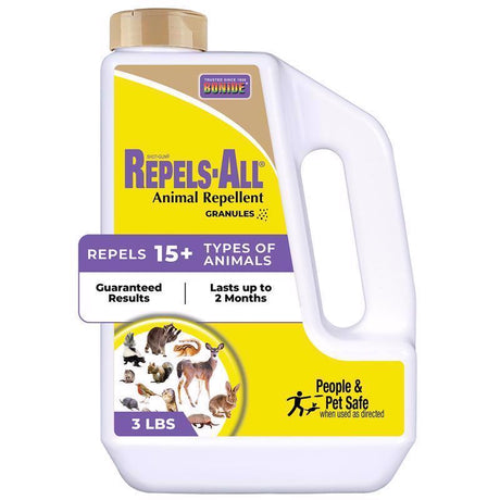 Bonide Repels-All Animal Repellent Granules For Most Animal Types 3 lb, Pack of 4