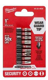 Milwaukee 48-32-4620 Security Insert Bit Set, 9-Piece, Steel, Black Phosphate