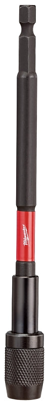 Milwaukee SHOCKWAVE 48-32-4532 Bit Holder, 6 in L, 1/4 in Drive, Hex Drive, 1/4 in Shank, Hex Shank, Steel