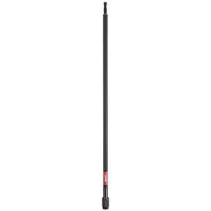 Milwaukee SHOCKWAVE 48-32-4534 Series Bit Holder, 18 in L, 1/4 in Drive, Hex Drive, 1/4 in Shank, Hex Shank, Steel, 1/PK