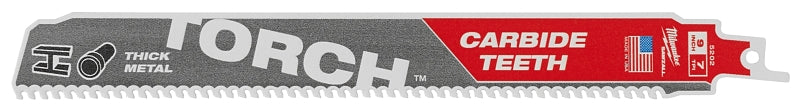 Milwaukee 48-00-5202 Reciprocating Saw Blade, 3/4 in W, 9 in L, 7 TPI, Carbide Cutting Edge