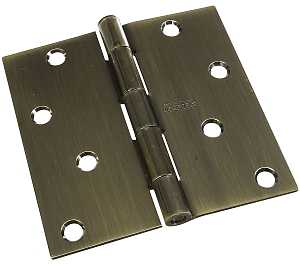 National Hardware 512 Series N176-651 Door Hinge, 1.883 in W Frame Leaf, 4 in H Frame Leaf, 0.08 in Thick Frame Leaf