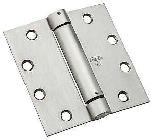 National Hardware 2060R Series N236-012 Spring Hinge, 4-1/2 in H Frame Leaf, Steel, Satin Chrome, Screw Mounting, 50 lb