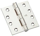 National Hardware 179 Series N236-120 Standard Weight Template Hinge, 4 in H Frame Leaf, Steel, Chrome, Screw Mounting