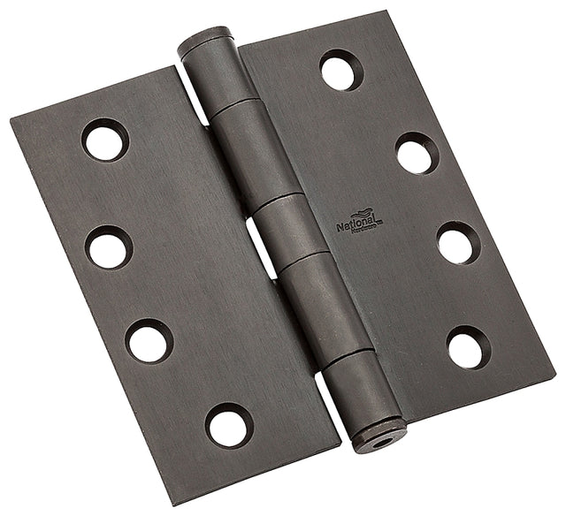 National Hardware 179 Series N236-122 Standard Weight Template Hinge, 4 in H Frame Leaf, Steel, Oil-Rubbed Bronze, 85 lb