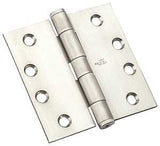 National Hardware 191 Series N236-150 Standard Weight Template Hinge, 4 in H Frame Leaf, Steel, Satin Stainless Steel