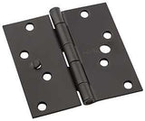 National Hardware 512 Series N830-402 Door Hinge, 4 in H Frame Leaf, Steel, Oil-Rubbed Bronze, Flush, Removable Pin