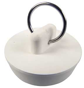 Danco 80226 Drain Stopper, Rubber, White, For: 1-3/8 in Drain, Universal Sink