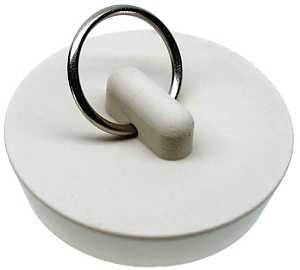 Danco 80228 Drain Stopper, Rubber, White, For: 1-5/8 in Drain, Universal Sink