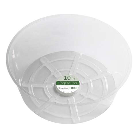 Crescent Garden 3.7 in. H X 10 in. D Plastic Plant Saucer Clear, Pack of 50