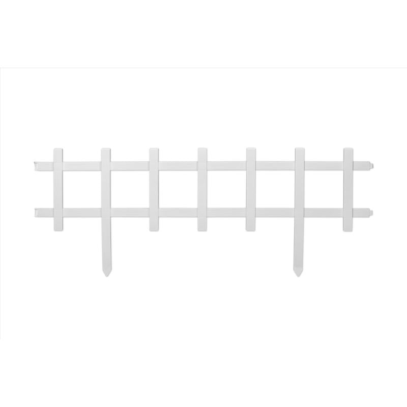 Master Mark Cape Cod Fence 33 in. L X 13.5 in. H Plastic White Decorative Garden Border, Pack of 32