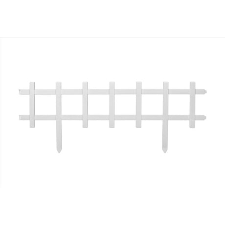 Master Mark Cape Cod Fence 33 in. L X 13.5 in. H Plastic White Decorative Garden Border, Pack of 32