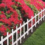 Master Mark Cape Cod Fence 33 in. L X 13.5 in. H Plastic White Decorative Garden Border, Pack of 32