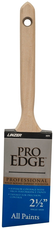 Linzer 2870-2.5 Paint Brush, 2-1/2 in W, Polyester Bristle, Angle Sash Handle