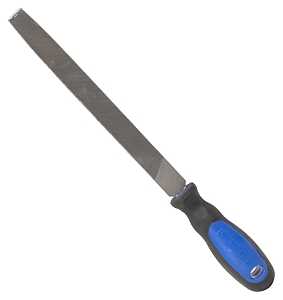 Vulcan JL-F001 File, Flat Profile, Flat Pattern, Double Cut Cut, 3/4 in W Blade, Cushion-Grip Handle