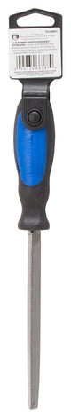 Vulcan JL-F007 File W/Rubber Grip Handle, Triangle Profile, Taper Pattern, Double Cut Cut, 6 in L Blade, 3/8 in W Blade