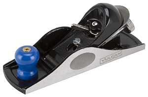 Vulcan JLO-064 Block Plane, 1-5/8 in W Blade, Alloy Steel Blade, Cast Iron Body, Front Knob Handle