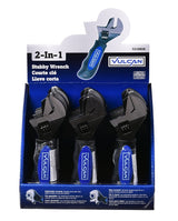 Vulcan 900061 Adjustable 2N1 Stubby Wrench, 6-1/4 in OAL, Steel, Blackening, Ergonomic Handle