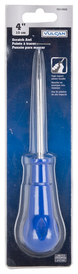 Vulcan JLO-024 Scratch Awl, 5.8 mm Dia Shank, 4 in L Shank, 7-1/8 in OAL, Ergonomic Handle, Plastic Handle, Steel Shank