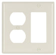 Eaton Wiring Devices 2157LA-BOX Combination Wallplate, 4-1/2 in L, 2-3/4 in W, Standard, 2 -Gang, Thermoset