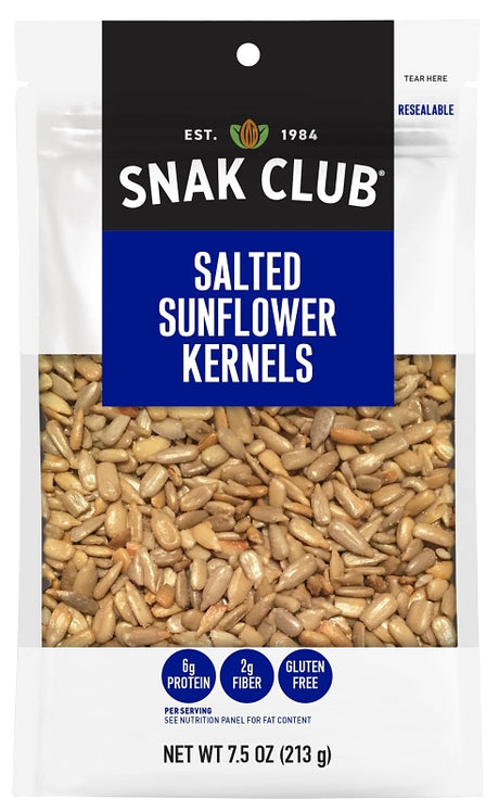 Snak Club CSU29473 Sunflower Kernels, 7.5 oz, Pack of 6