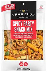 Snak Club 700530 Spicy Party Mix, Salty, 7.5 oz, Pack of 6