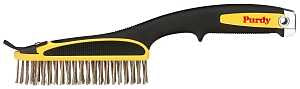 Purdy 140910200 Long Handle Wire Brush, Stainless Steel Bristle, 14 in OAL, Black