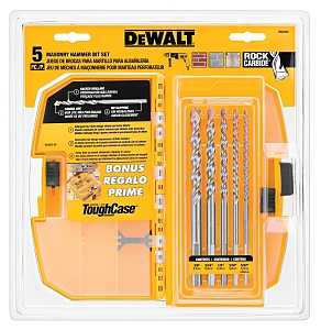 DEWALT DW5205 Bit Set, Percussion, Premium, 5-Piece, Carbide