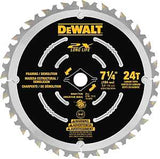 DEWALT DWA31724D Saw Blade, 7-1/4 in Dia, 5/8 in Arbor, 40-Teeth, Carbide Cutting Edge, Applicable Materials: Wood