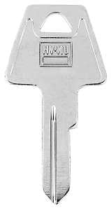 Hy-Ko 11010AM8 Key Blank, Brass, Nickel-Plated, For: American AM8 Locks, Pack of 10