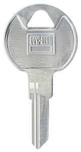 Hy-Ko 11010TM8 Key Blank, Brass, Nickel-Plated, For: Trimark TM8 Locks, Pack of 10