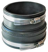 Fernco P1059-44 Flexible Coupling, 4 in, Socket, PVC, Black, SCH 40 Schedule, 4.3 psi Pressure