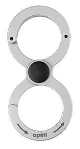 Hy-Ko KC615 Double Key Ring, Stainless Steel Case, Pack of 5