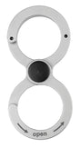 Hy-Ko KC615 Double Key Ring, Stainless Steel Case, Pack of 5