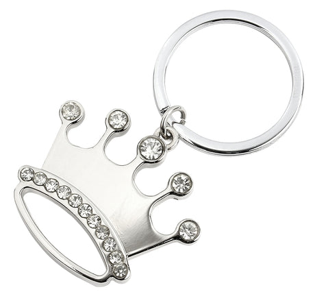 Hy-Ko KH437 Key Chain, Jewel Crown, 4-1/2 in L x 2 in W x 0.188 in D Dimensions, Split Ring, 1-1/8 in Ring, Pack of 5
