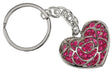 Hy-Ko KH706 Key Chain, Pink Cut Out, 4 in H x 1.8 in W x 0.2 in D Dimensions, Split Ring, Pack of 5