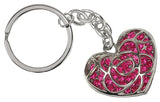 Hy-Ko KH706 Key Chain, Pink Cut Out, 4 in H x 1.8 in W x 0.2 in D Dimensions, Split Ring, Pack of 5