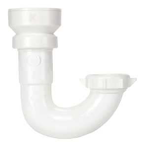 Insta-Plumb 10400QLK J-Bend, Plastic, White